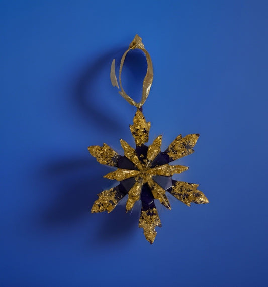 5 Pieces Resin Snowflake Christmas Tree Ornaments