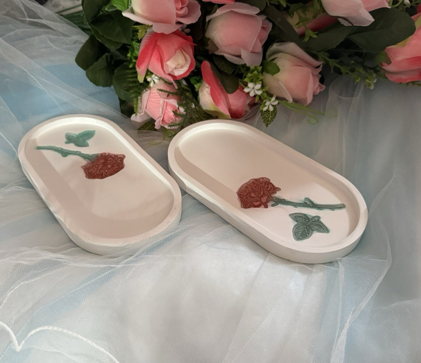 Luxury Trinket Tray Valet Tray Candles Perfume Soap Shampoo Jewellery Holder