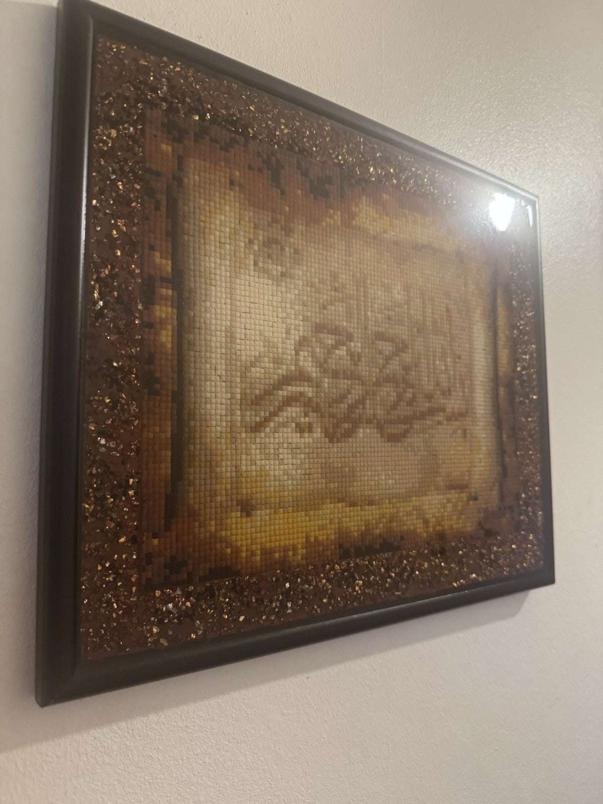 Islamic Wedding Gift Wall Decoration Diamond Painting Art Sealed With Resin