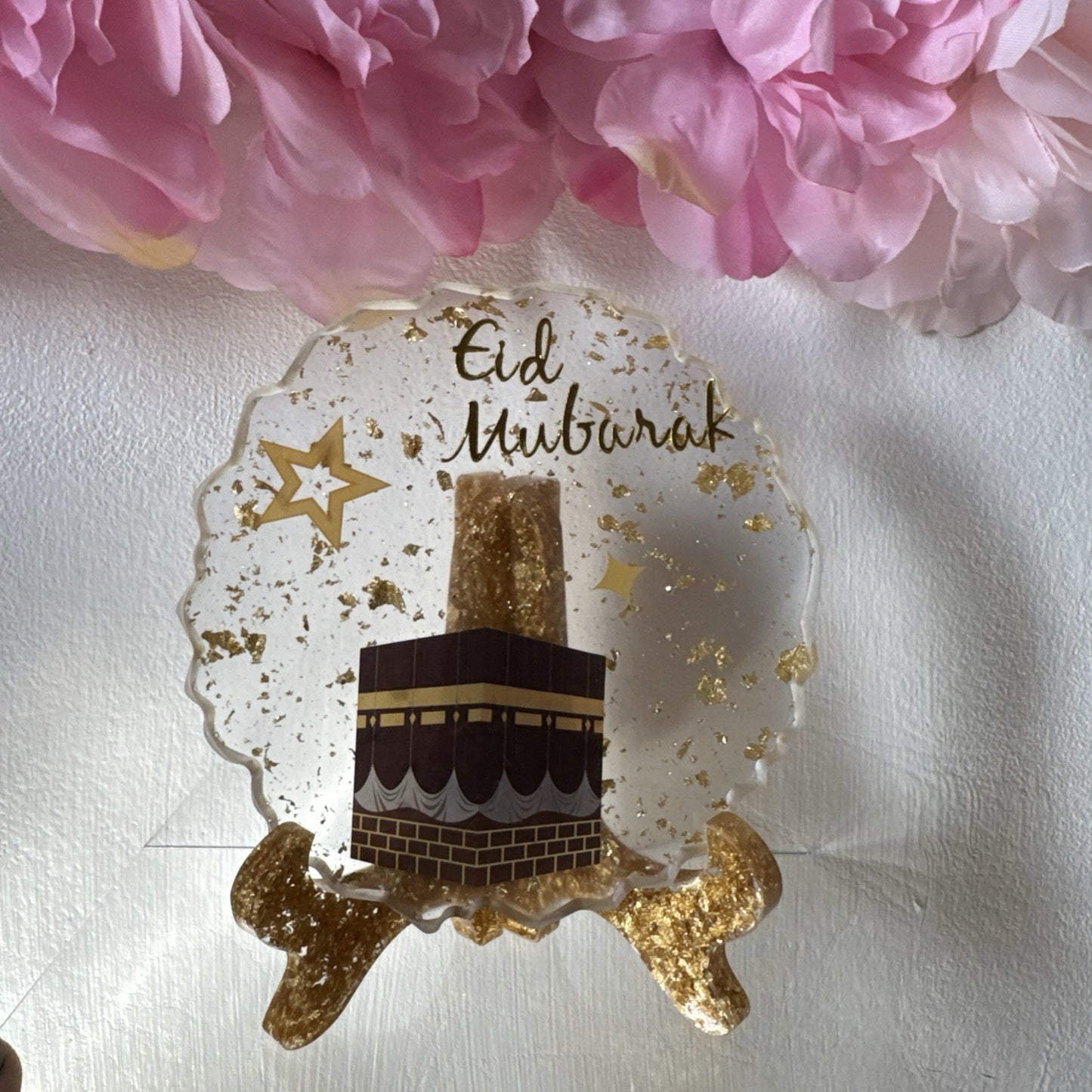 Eid Mubarak Gifts Islamic Muslim Family Gift Resin Plaque with stand