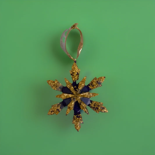 5 Pieces Resin Snowflake Christmas Tree Ornaments