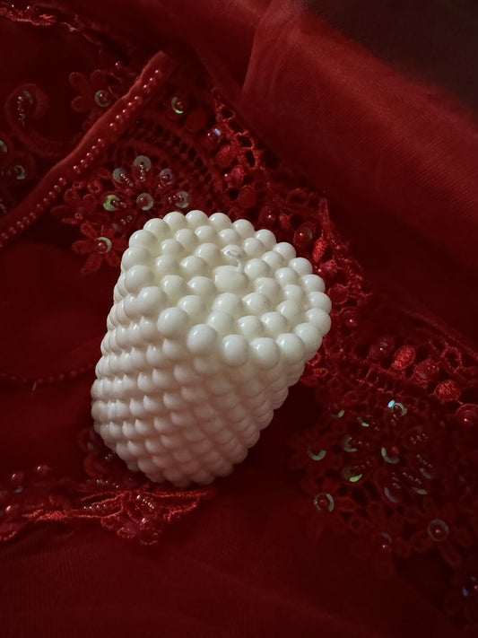 Handmade Vanilla Scented Bubble Candle – Unique Decorative Soy Wax Candle, Relax