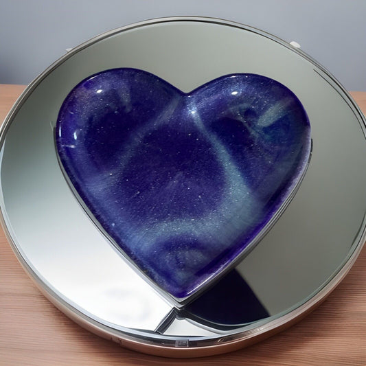 Unique Heart  Shaped Mini Tray Candle Or Ring Holder Handmade