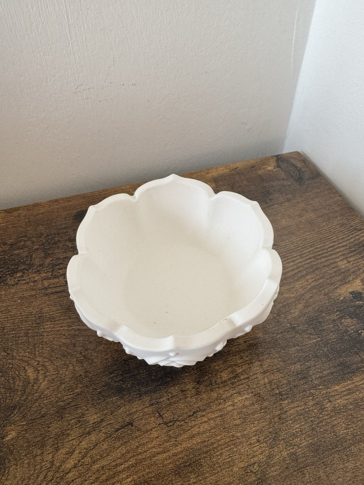 White Small Rose Bowl for Candy Jewellery Storage Trinket Dish Decorative Gift