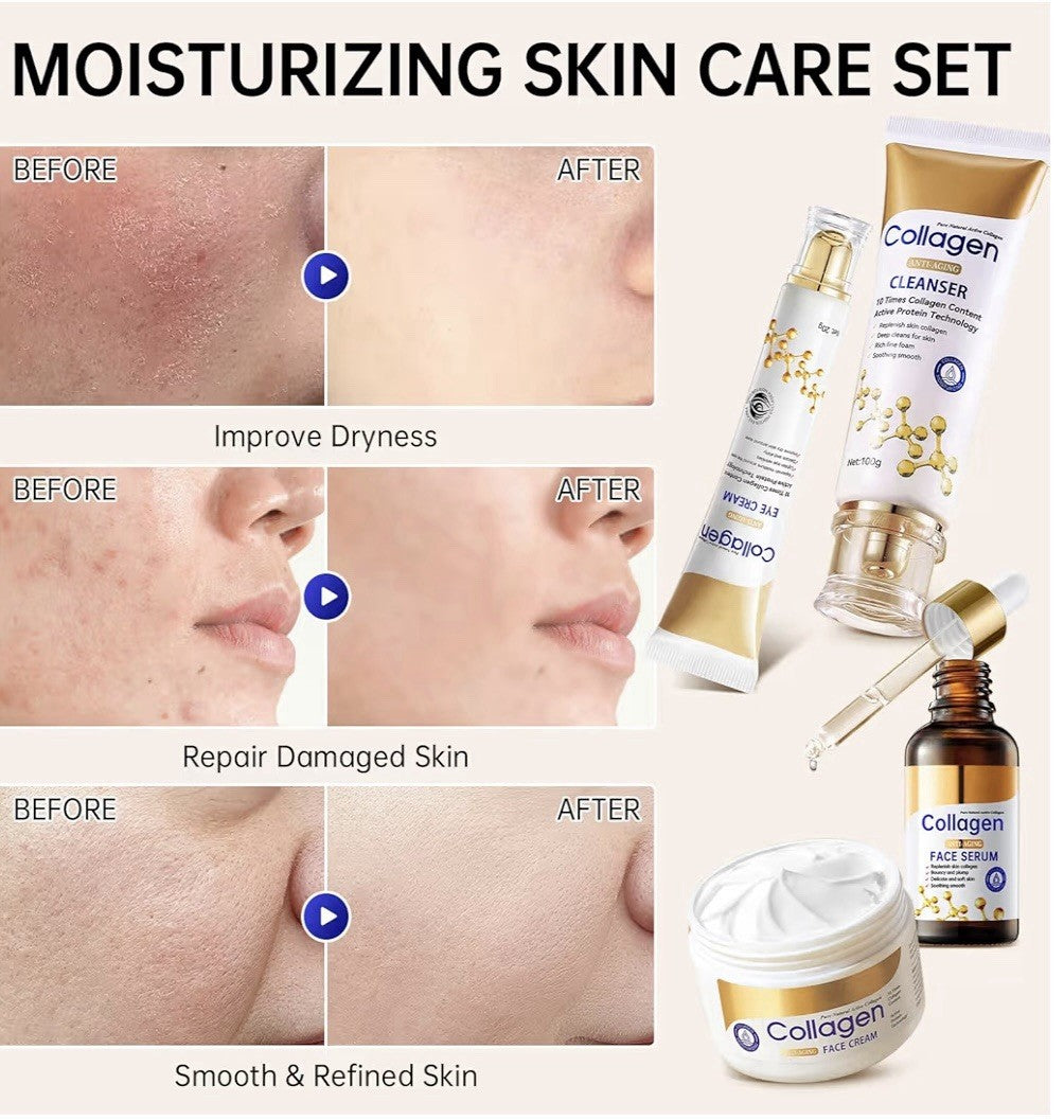 7 Pieces Collagen Skin Care Set Anti Aging Skincare Set for Wrinkles All Skin