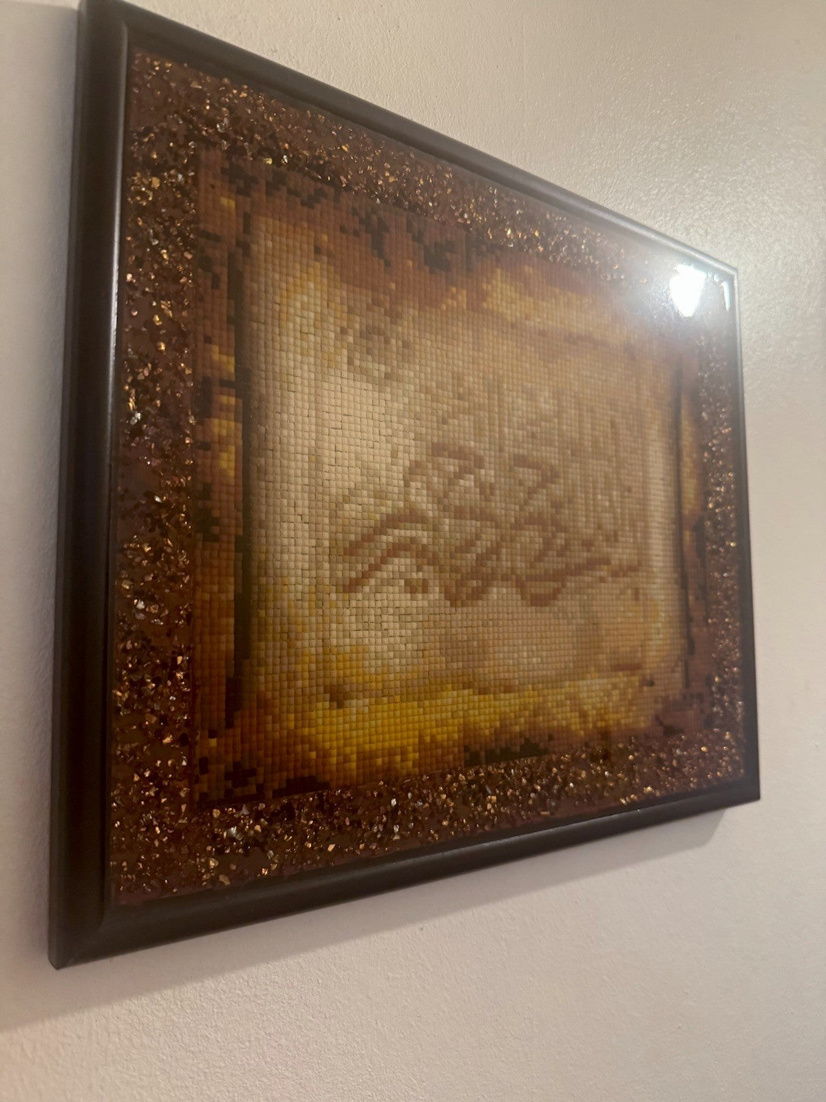 Islamic Wedding Gift Wall Decoration Diamond Painting Art Sealed With Resin