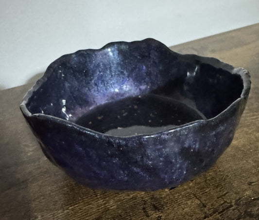 Decorative Resin Bowl Candy Dish Fig Colour Purple Black Gold Home Decor Gift Uk
