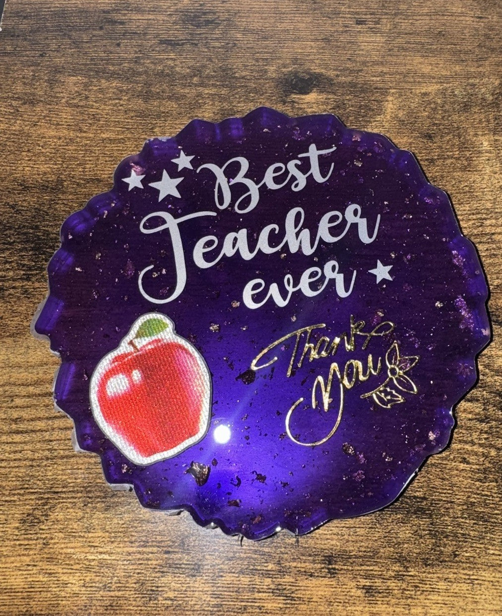 Thank You Teacher Coaster Best Teacher Ever Appreciation Day Gift