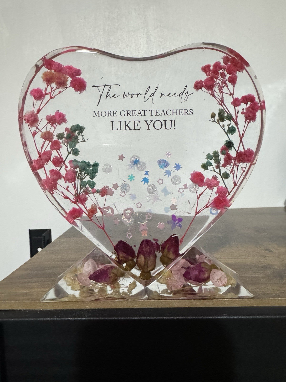 Heart Shaped Frame With Stand Teacher Appreciation Day Thank You Gift