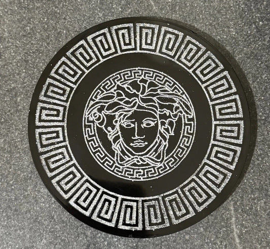 Medusa Style Coaster Gold/Silver– Durable Handmade Resin, Authentic Quality
