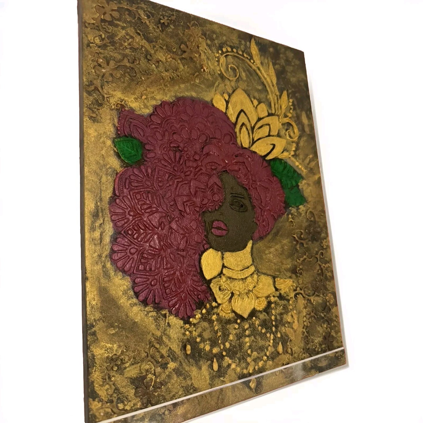 Gold  Women Canvas Acrylic Painting  Home Decor New Gift Wall Decor