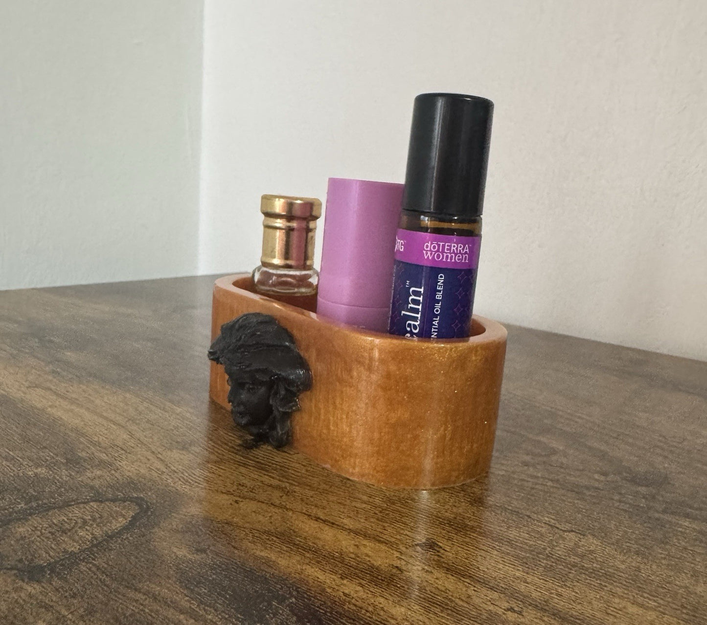Luxury Gold Black Resin Medusa Business Card Stand – Office Display