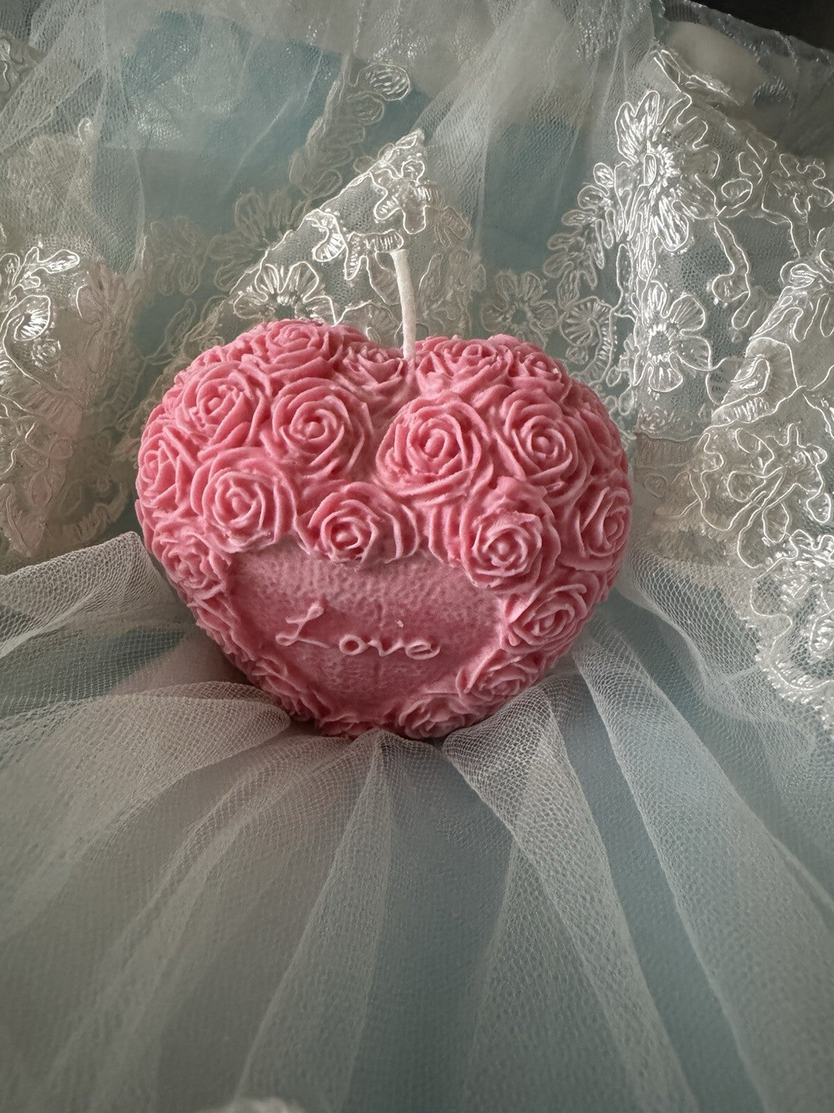 Scented Candle Heart Roses Love Valentine’s Day
