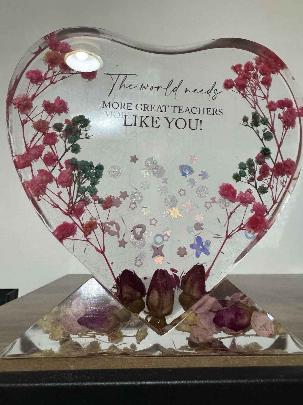 Heart Shaped Frame With Stand Teacher Appreciation Day Thank You Gift