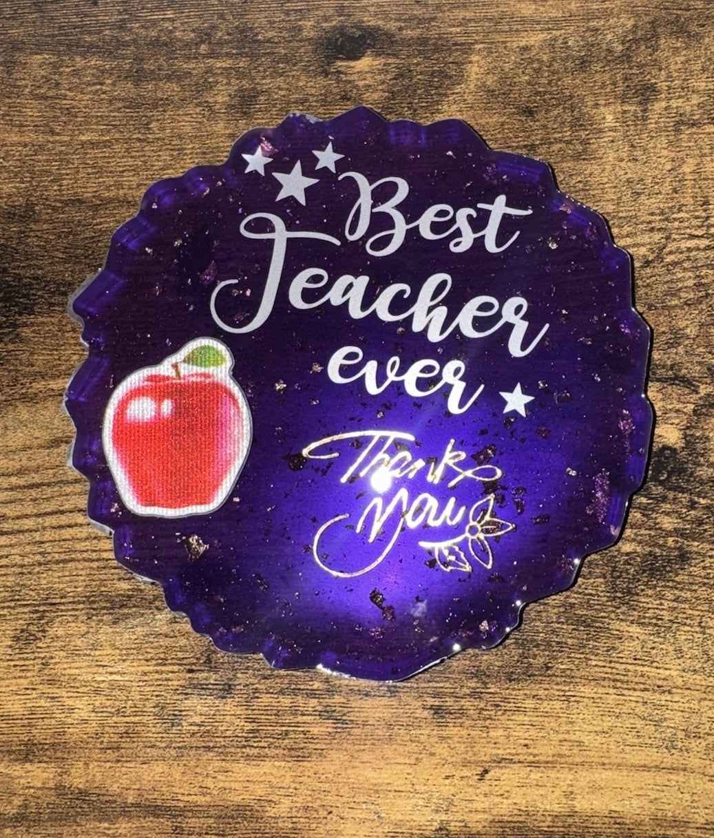 Thank You Teacher Coaster Best Teacher Ever Appreciation Day Gift