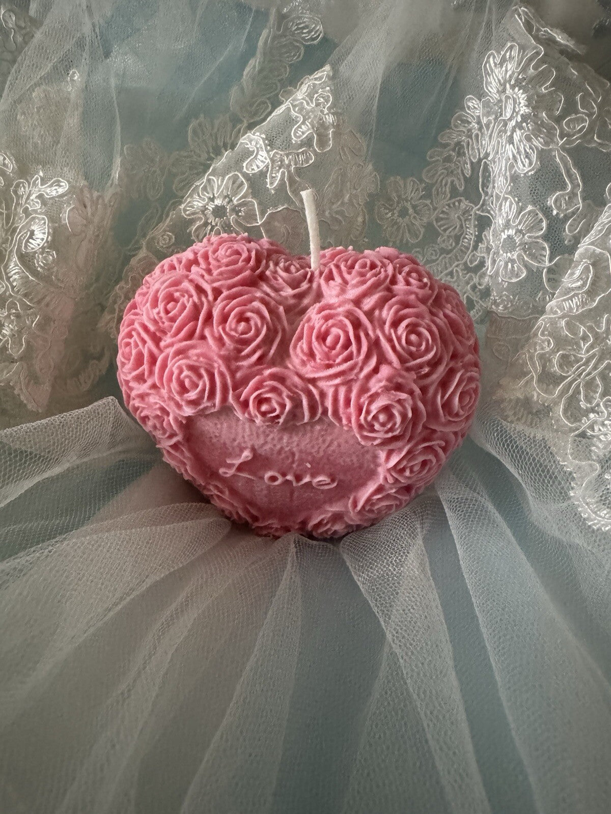 Scented Candle Heart Roses Love Valentine’s Day