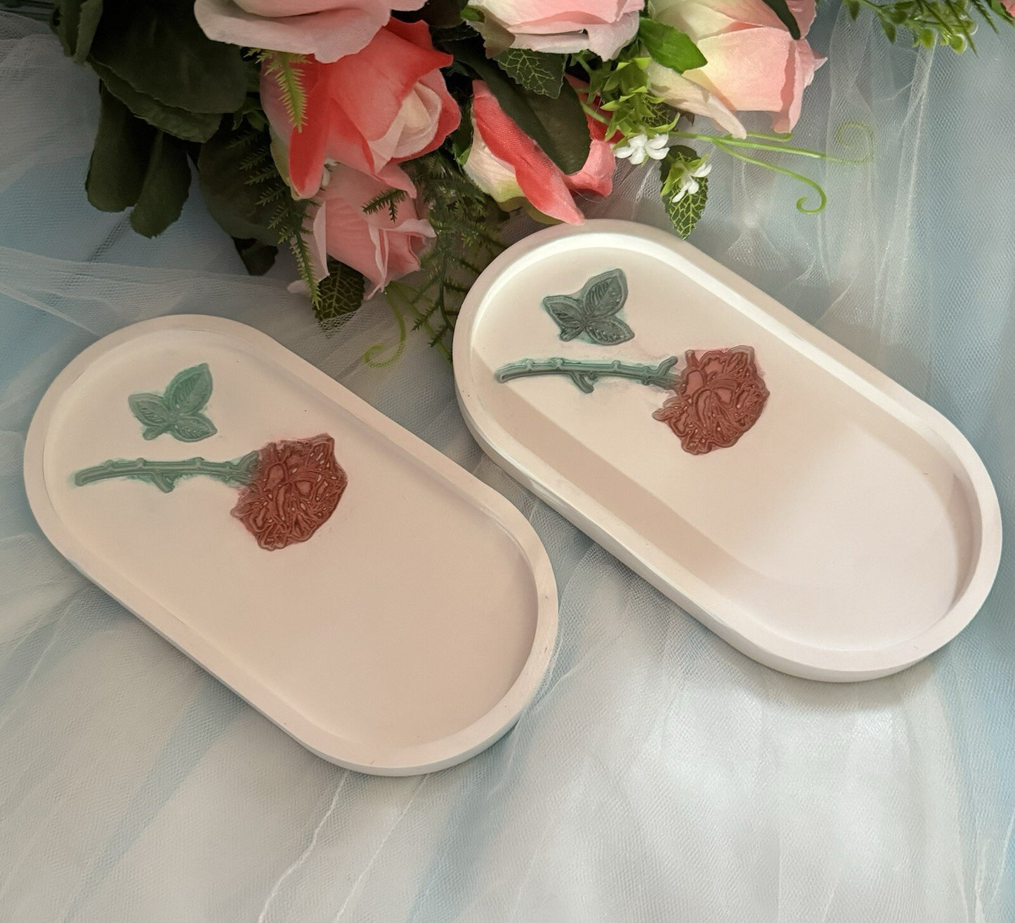 Luxury Trinket Tray Valet Tray Candles Perfume Soap Shampoo Jewellery Holder