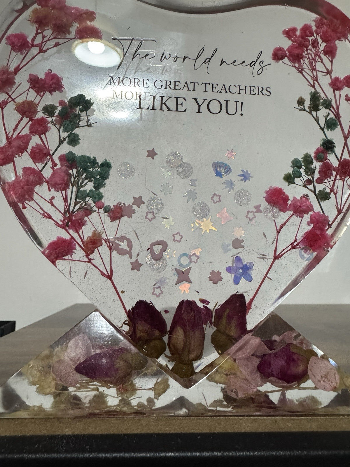 Heart Shaped Frame With Stand Teacher Appreciation Day Thank You Gift