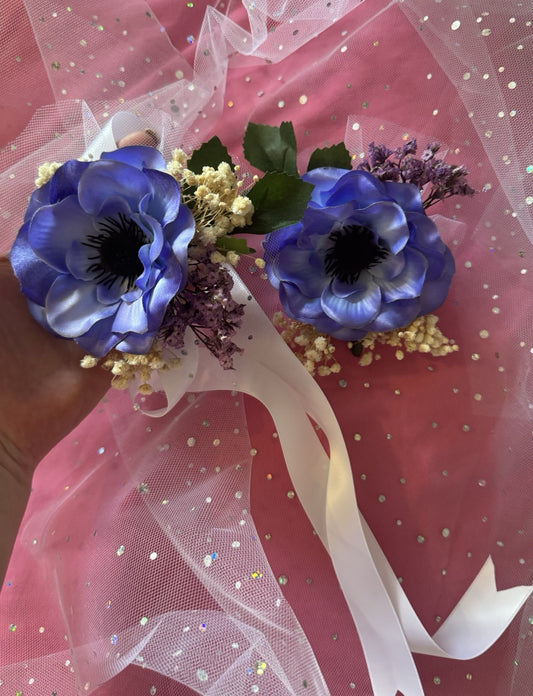Set Of 2 Wrist Corsage And Boutonnière For Bride And Groom Bridesmaids Groomsmen