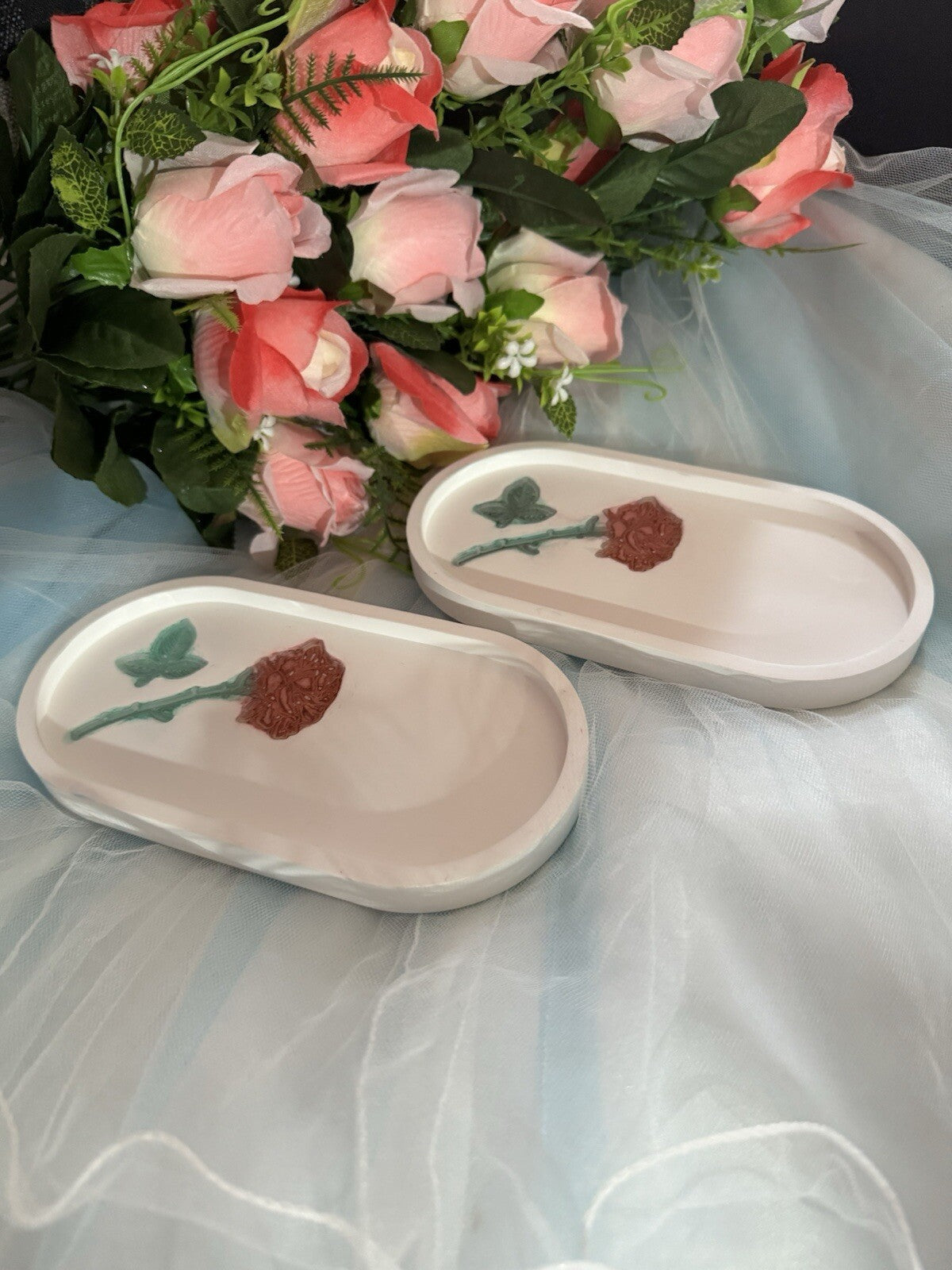 Luxury Trinket Tray Valet Tray Candles Perfume Soap Shampoo Jewellery Holder