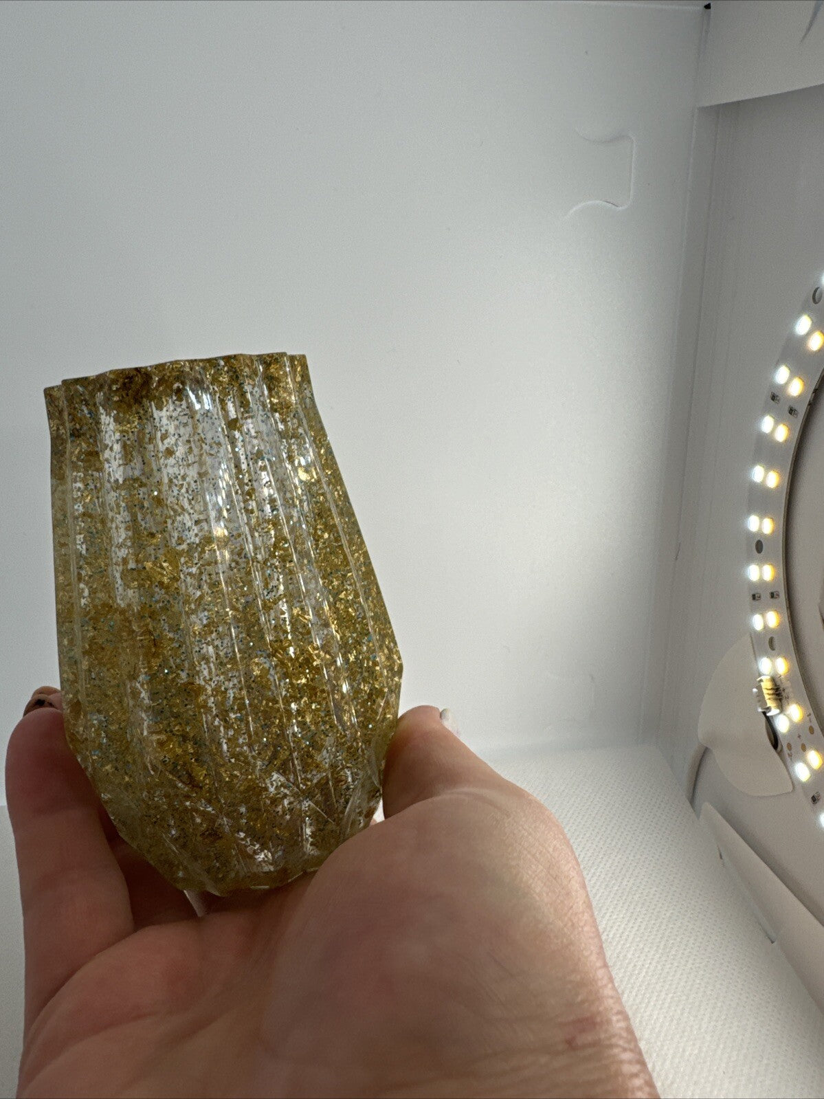 Small Resin Vase for Artificial Flowers or Air Plants – Handmade Decorative
