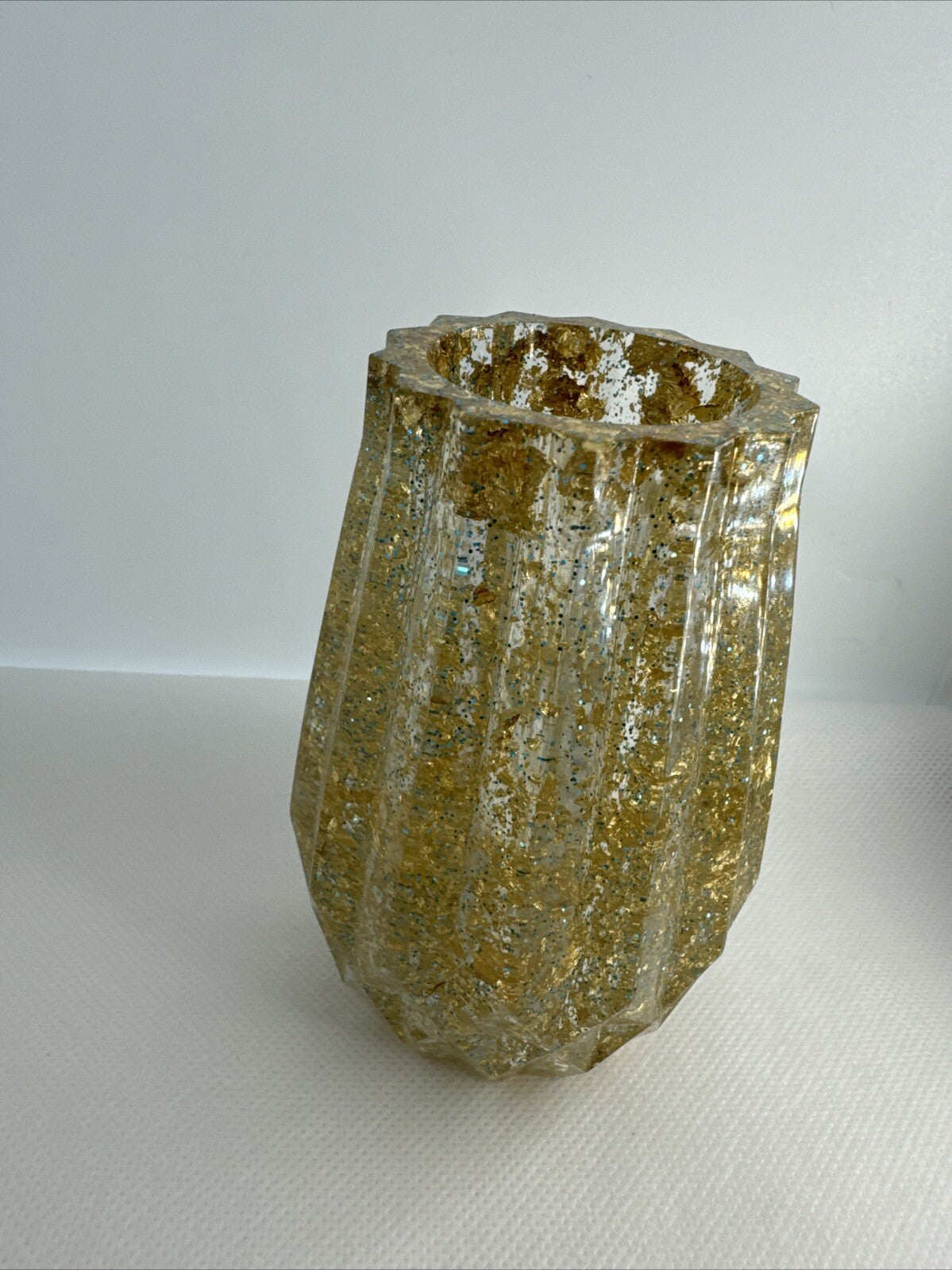 Small Resin Vase for Artificial Flowers or Air Plants – Handmade Decorative