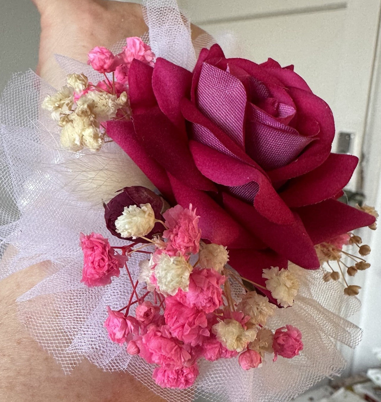 Buy 2 Get 2 Free Wrist Corsage Artificial With Dried Flowers For Bridesmaids