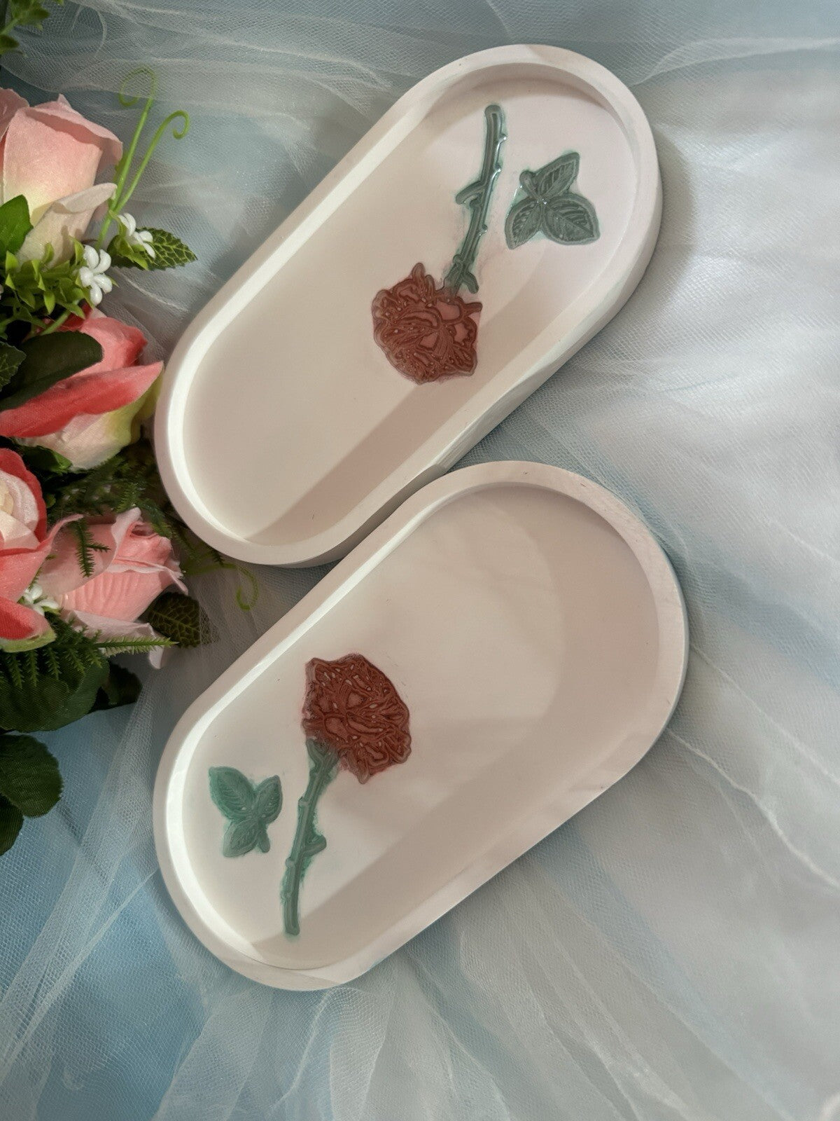 Luxury Trinket Tray Valet Tray Candles Perfume Soap Shampoo Jewellery Holder