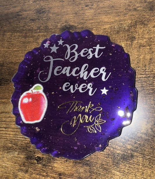 Thank You Teacher Coaster Best Teacher Ever Appreciation Day Gift