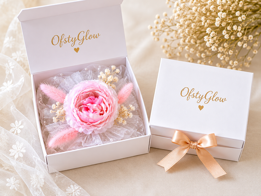 Wrist Corsage  Artificial Peony And  Dried Flowers For Bridesmaid