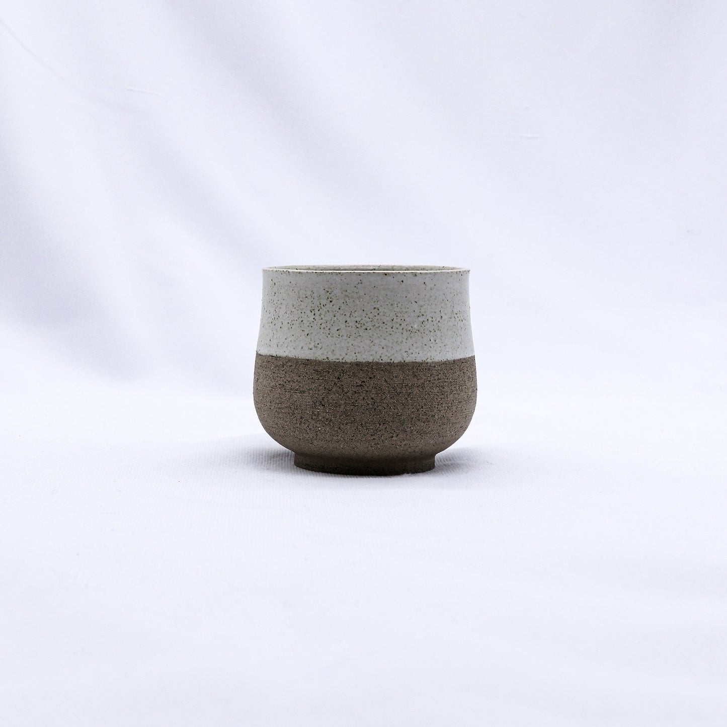 Bianca Tazza Handmade Ceramic Smoked Grey Stoneware Short Cup