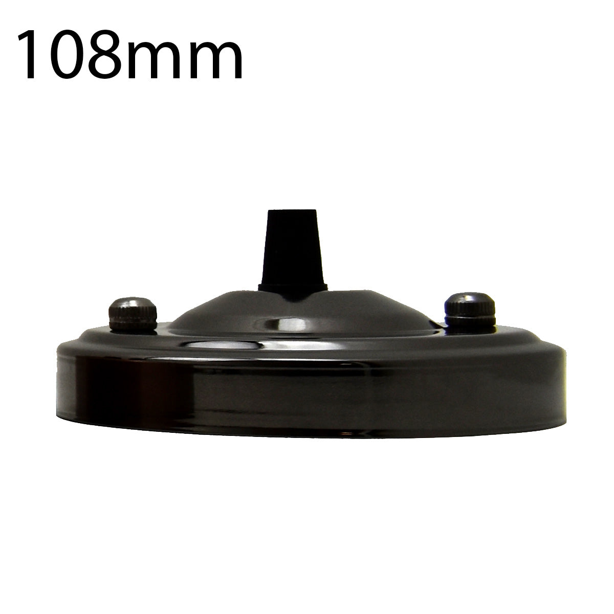 108mm Single Outlet Drop Metal Front Fitting Ceiling Rose~1451-6