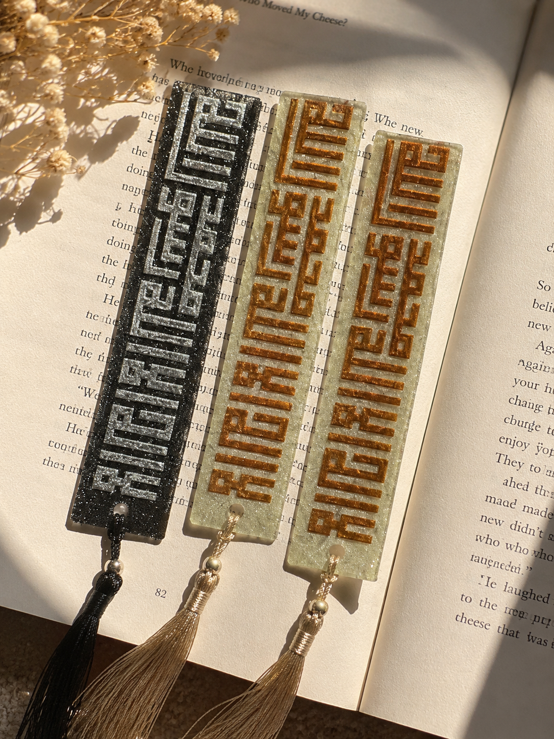 3 Pieces Resin Handmade Bookmarks Islamic Gifts for Kids Child Student