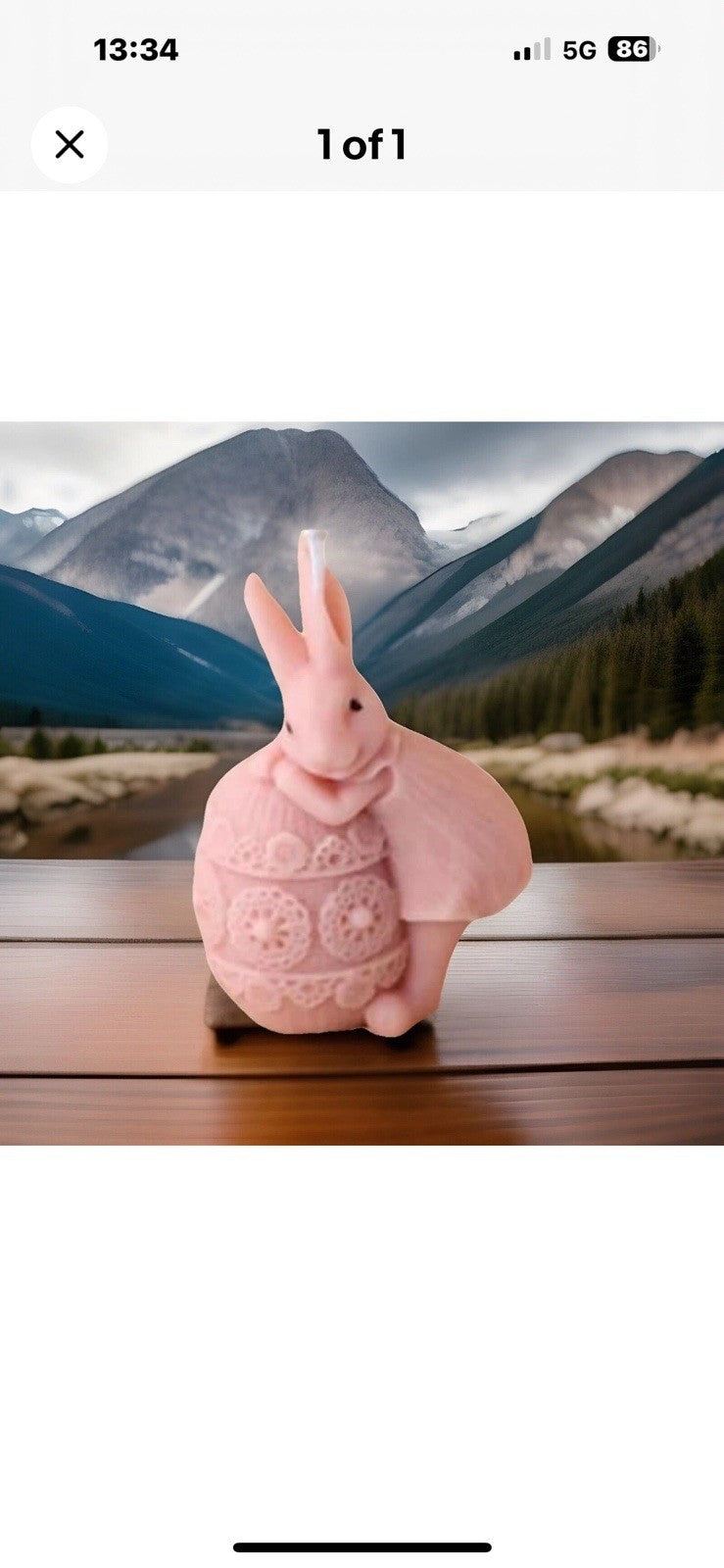 2 pieces scented candles easter rabbit egg