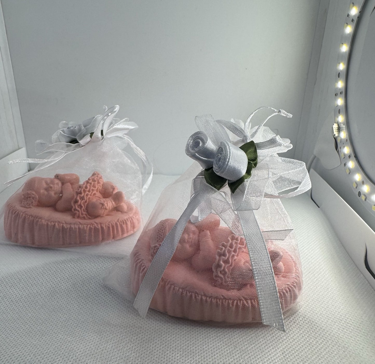 10 Baby Shower Favors for Girl – Pink Eco Resin Christening/Baptism Gift