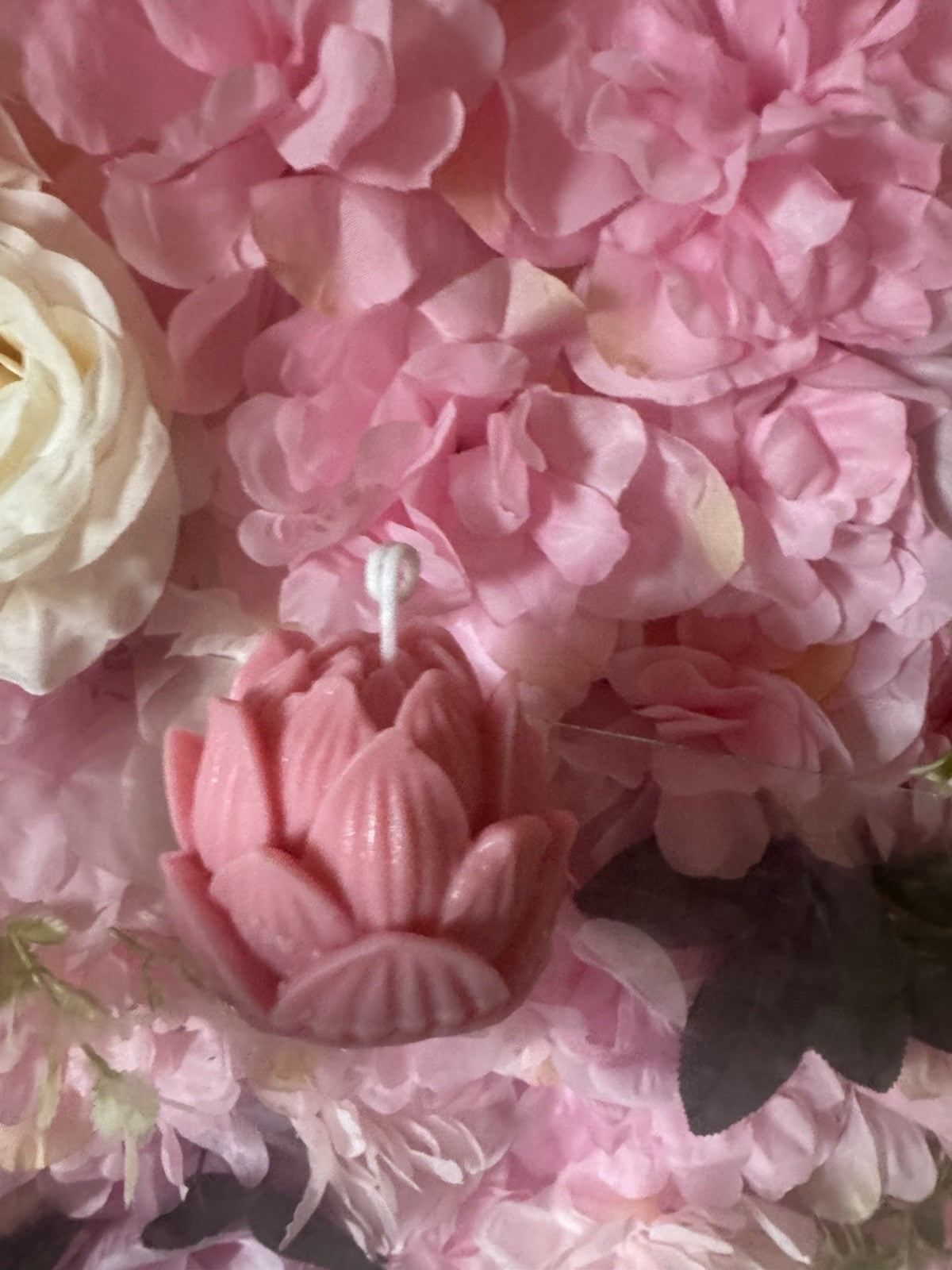 Pink Lotus Flower Handmade Scented Candle