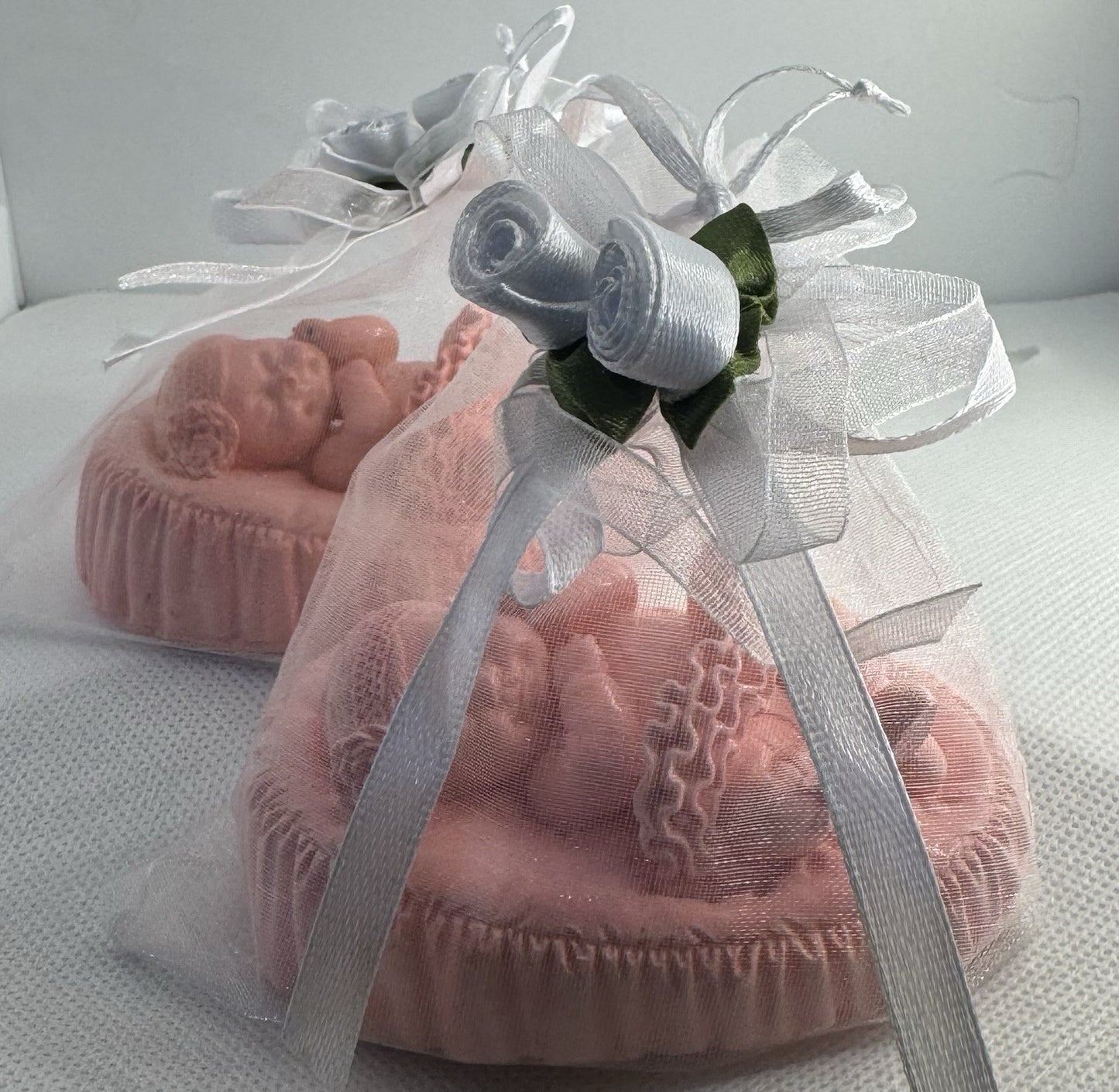10 Baby Shower Favors for Girl – Pink Eco Resin Christening/Baptism Gift