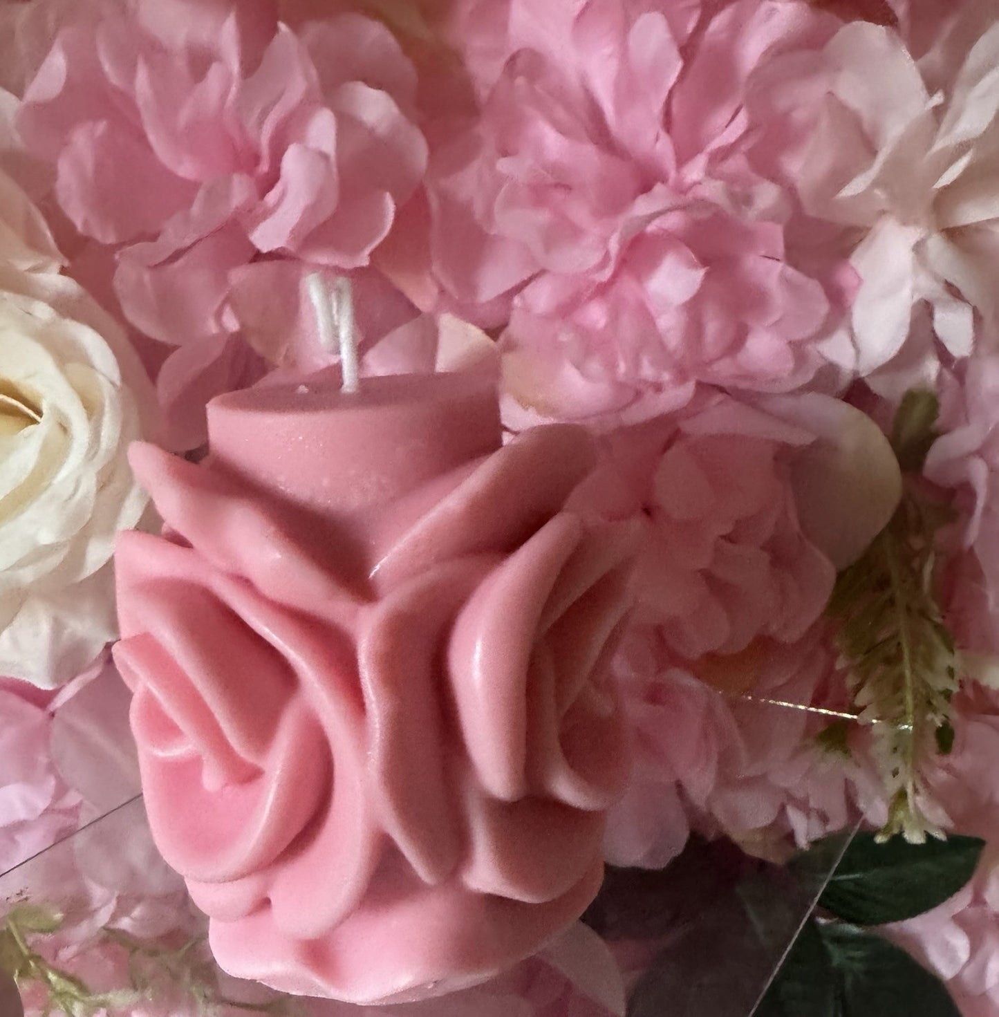 Rose Scented Flower Candle