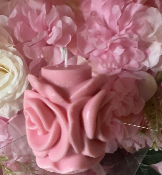 Rose Scented Flower Candle