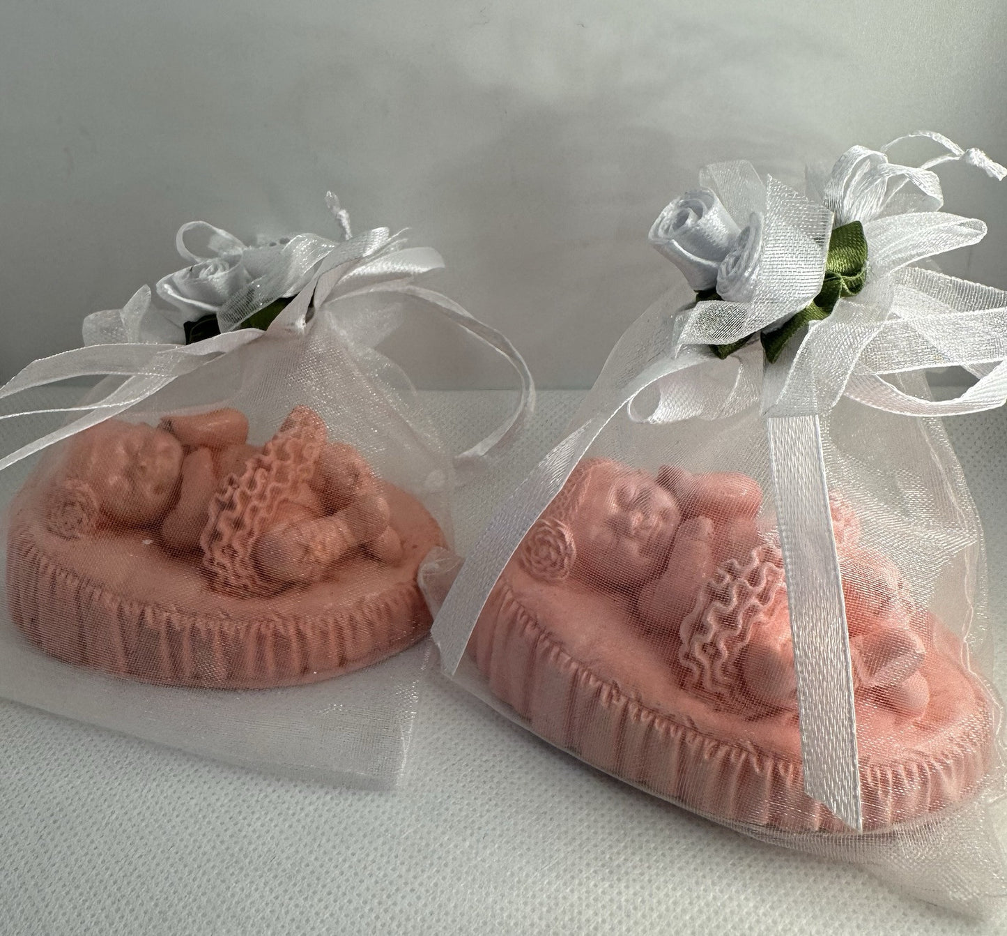 10 Baby Shower Favors for Girl – Pink Eco Resin Christening/Baptism Gift